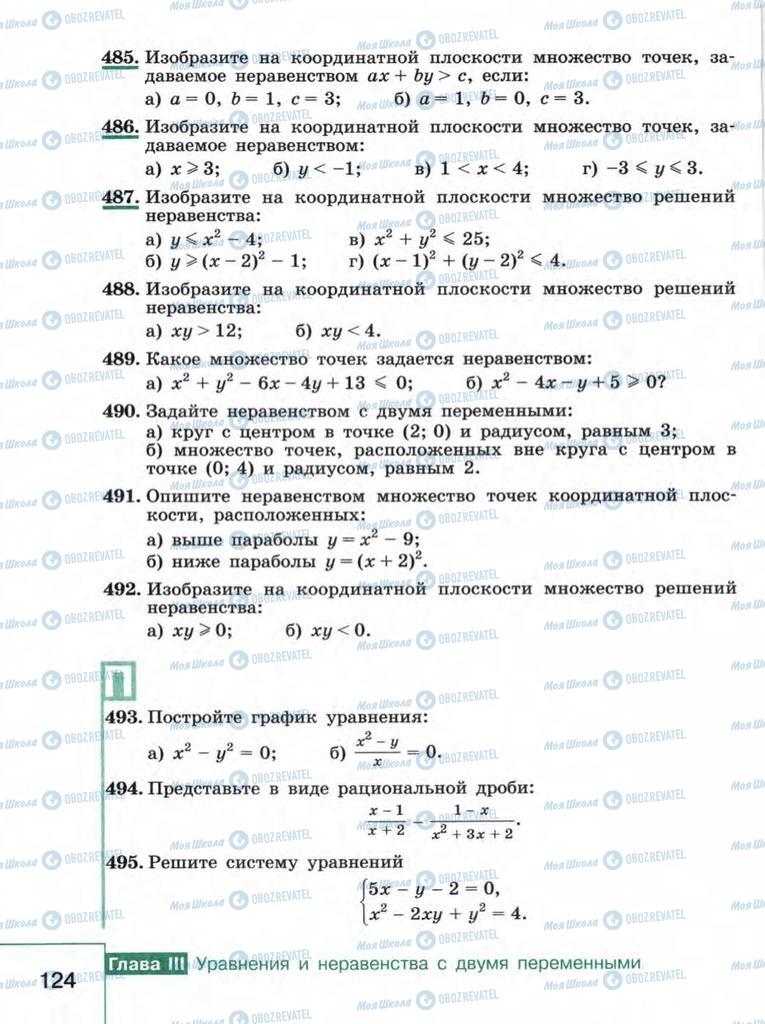 Підручники Алгебра 9 клас сторінка  124