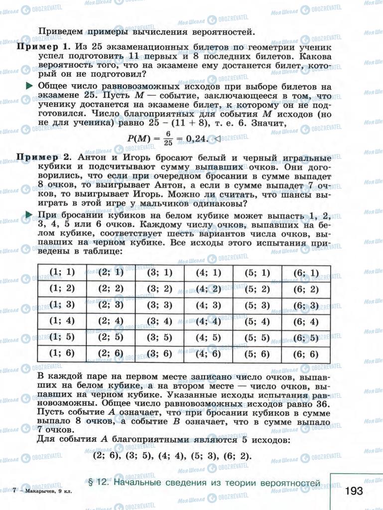 Підручники Алгебра 9 клас сторінка  193