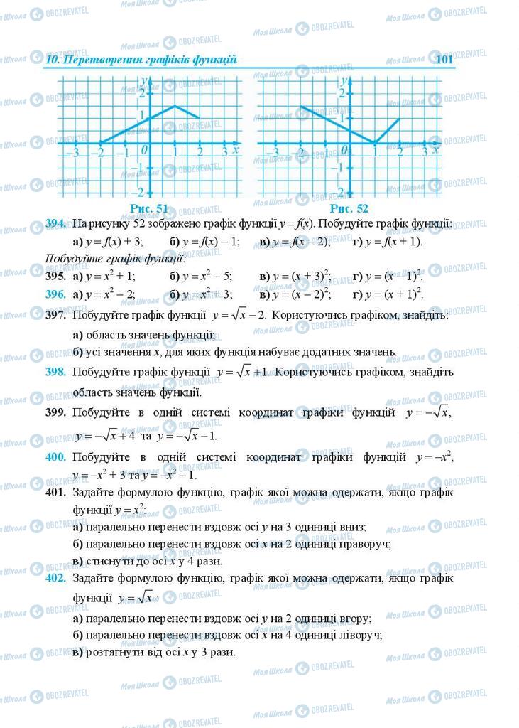 Підручники Алгебра 9 клас сторінка 101