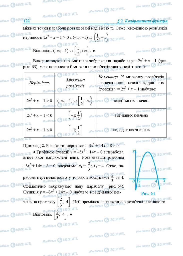 Учебники Алгебра 9 класс страница  122