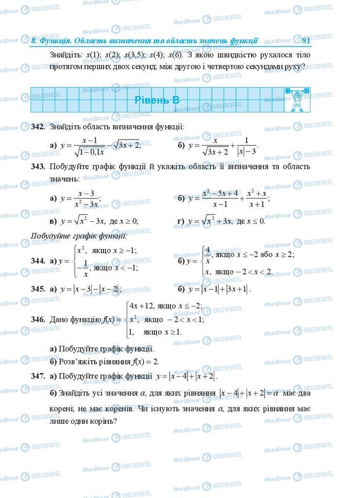 Підручники Алгебра 9 клас сторінка 81