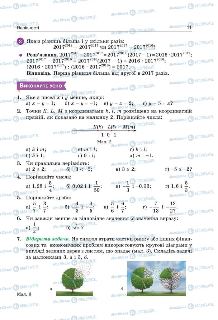 Підручники Алгебра 9 клас сторінка 11