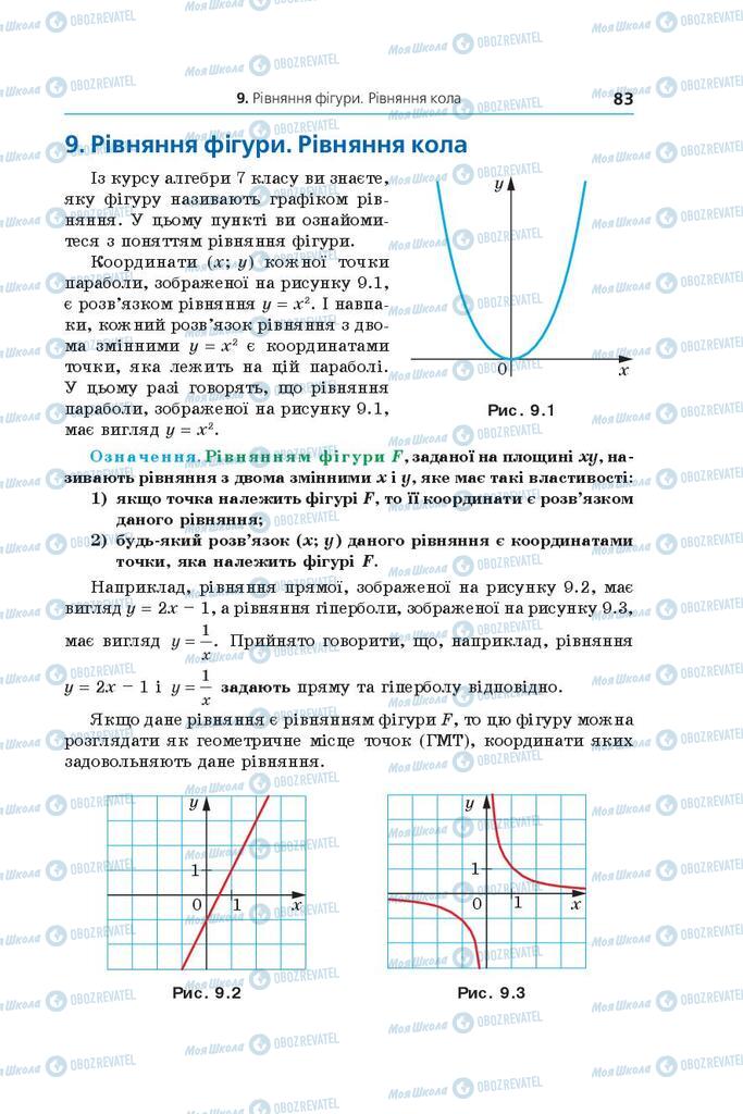 Підручники Геометрія 9 клас сторінка 83