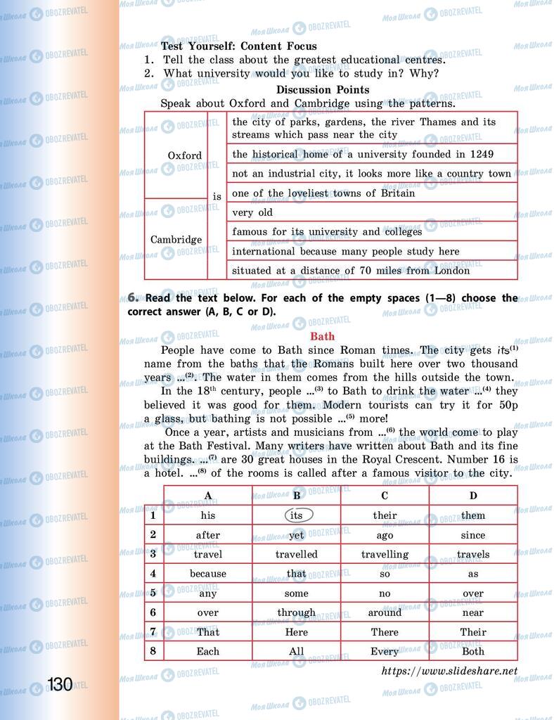 Підручники Англійська мова 9 клас сторінка 130