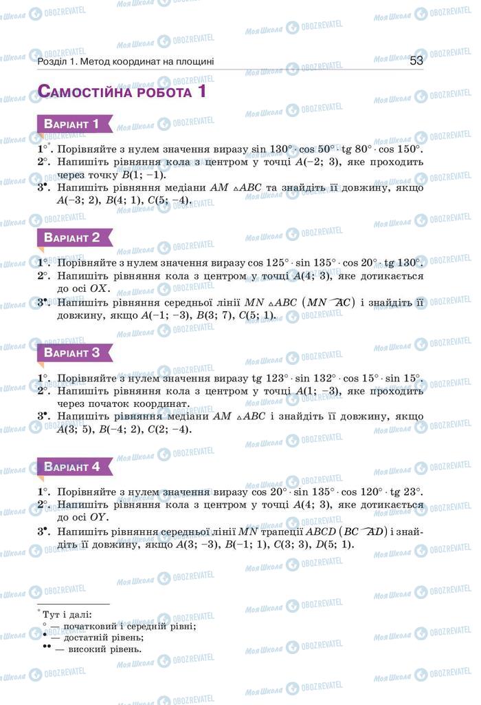 Підручники Геометрія 9 клас сторінка 53