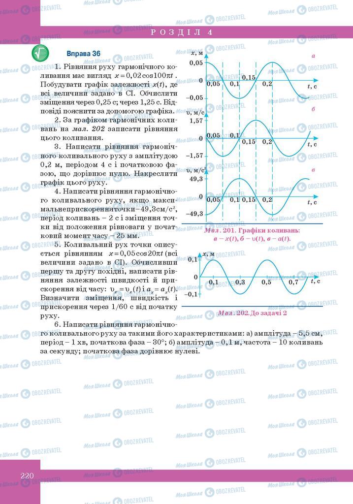 Підручники Фізика 10 клас сторінка 220