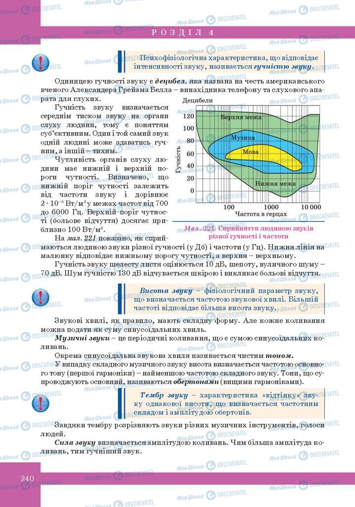 Підручники Фізика 10 клас сторінка 240