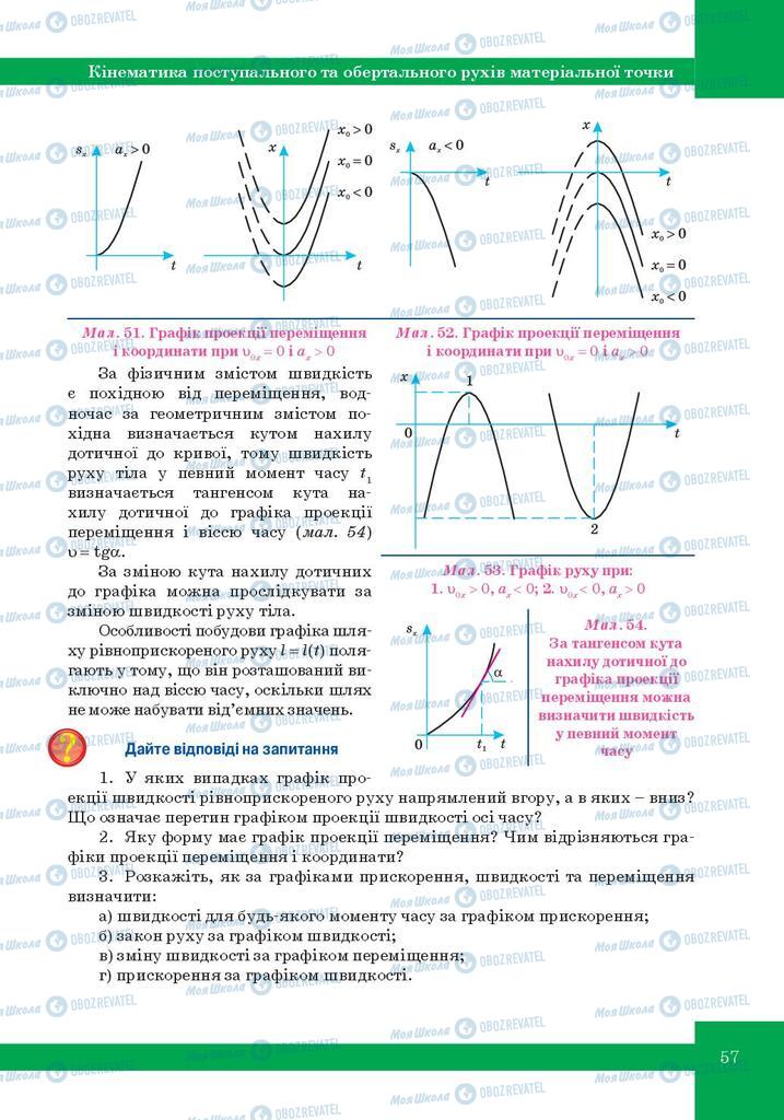 Підручники Фізика 10 клас сторінка 57