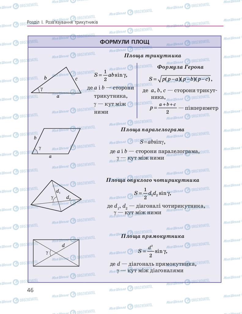 Підручники Геометрія 9 клас сторінка 46