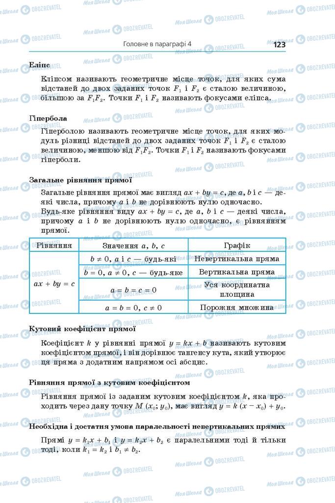 Підручники Геометрія 9 клас сторінка  123