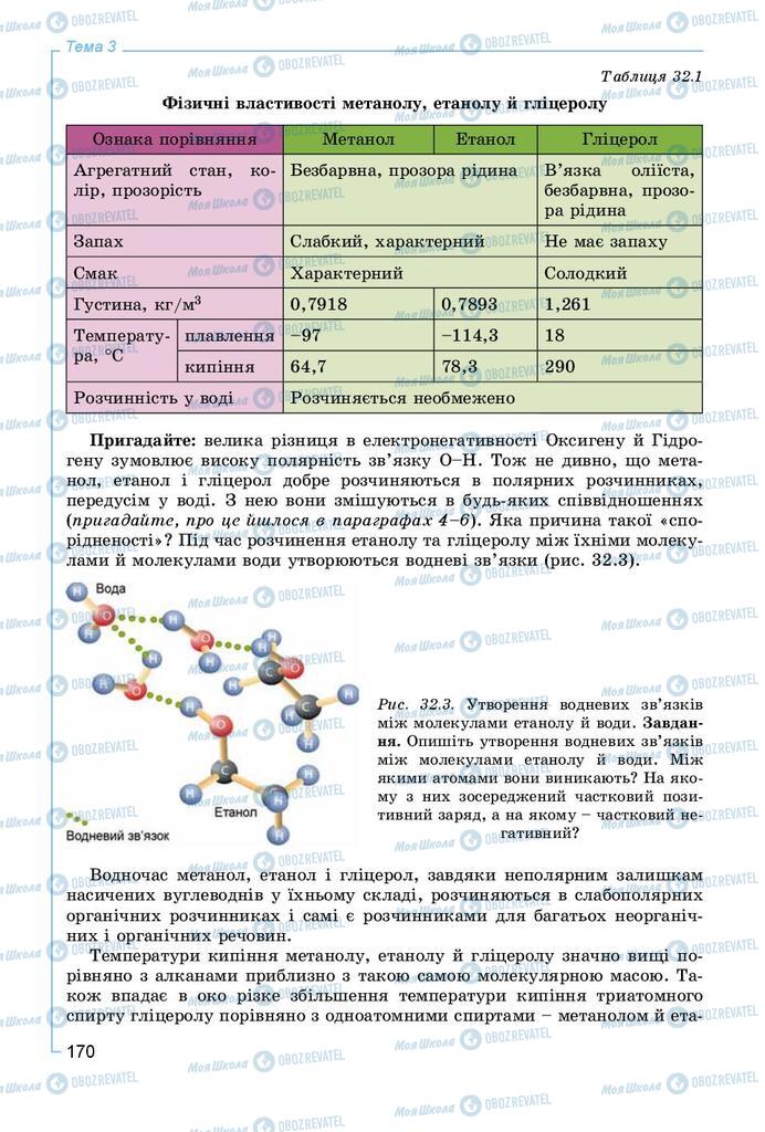 Підручники Хімія 9 клас сторінка 170