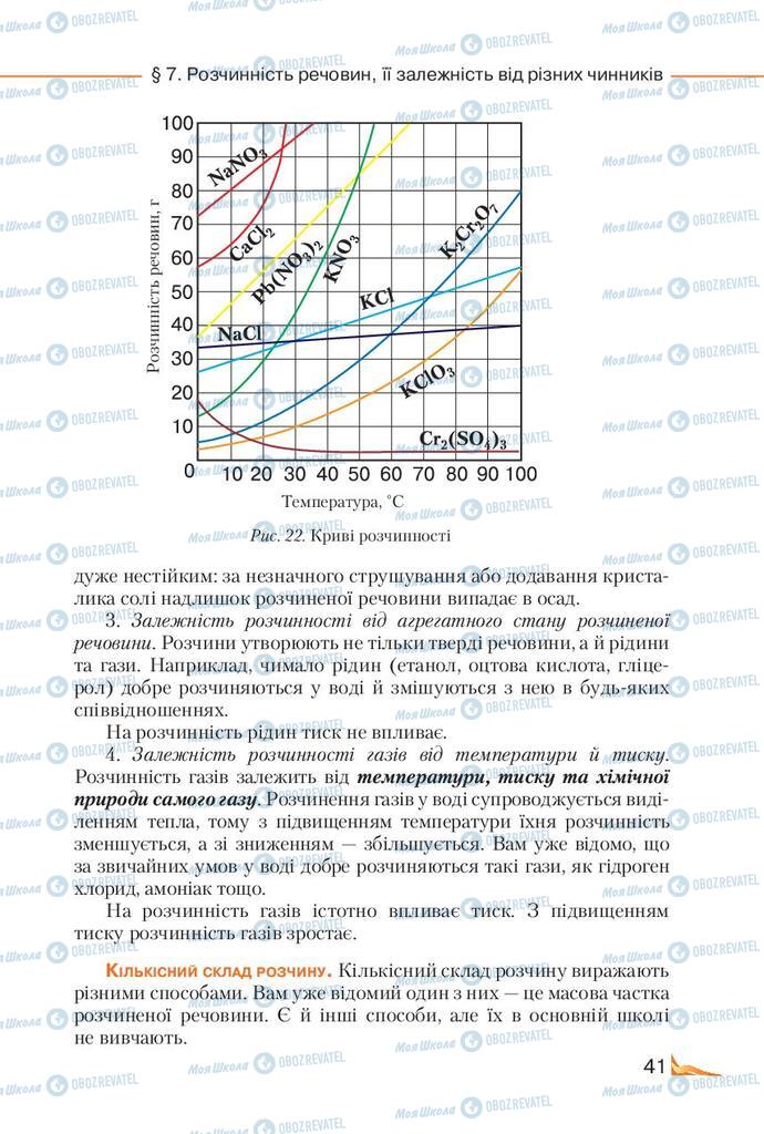 Підручники Хімія 9 клас сторінка 41