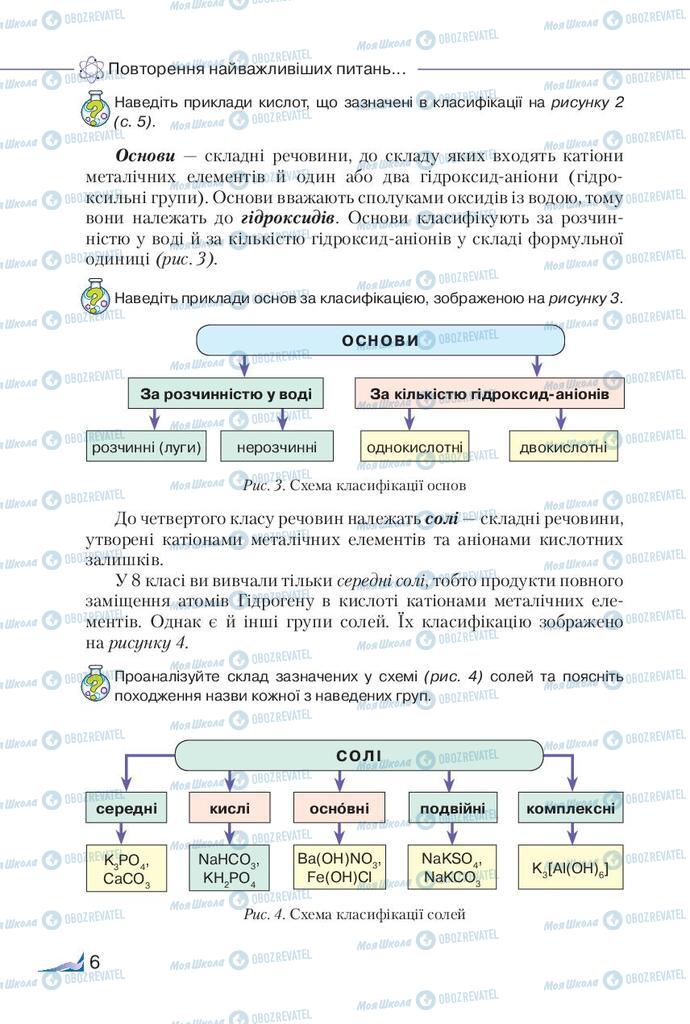 Підручники Хімія 9 клас сторінка 6