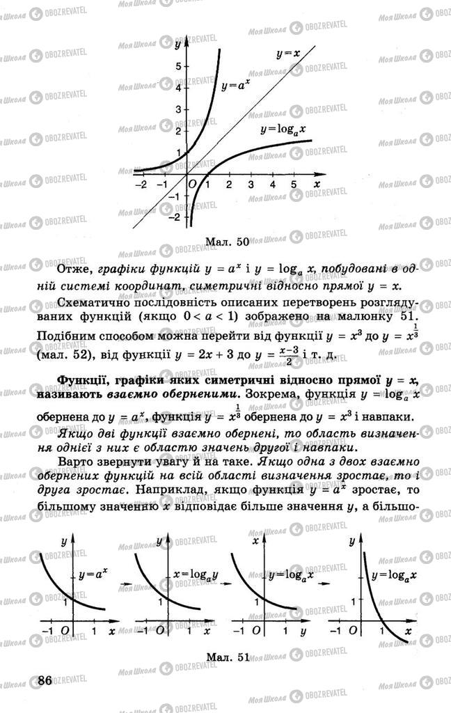 Підручники Алгебра 10 клас сторінка 86