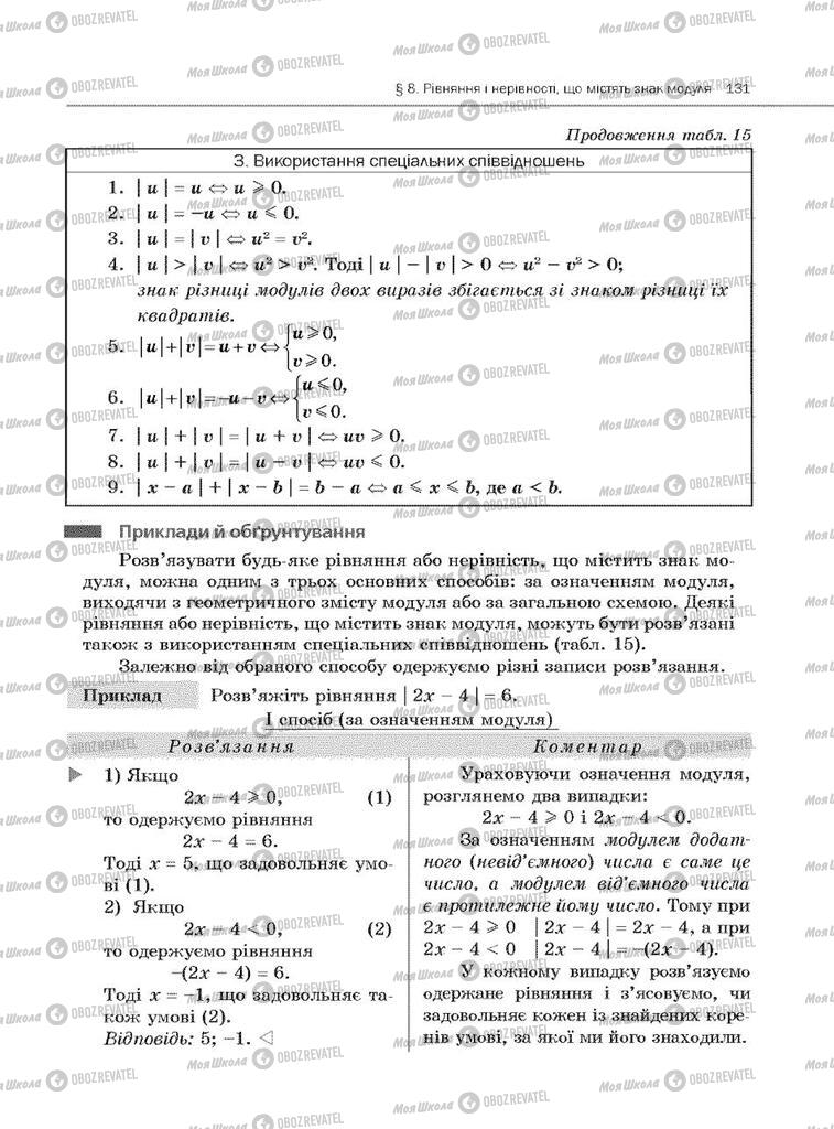 Підручники Алгебра 10 клас сторінка  131