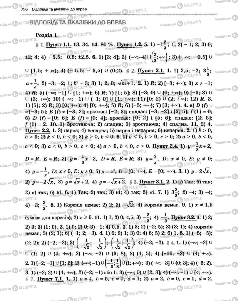 Підручники Алгебра 10 клас сторінка  396