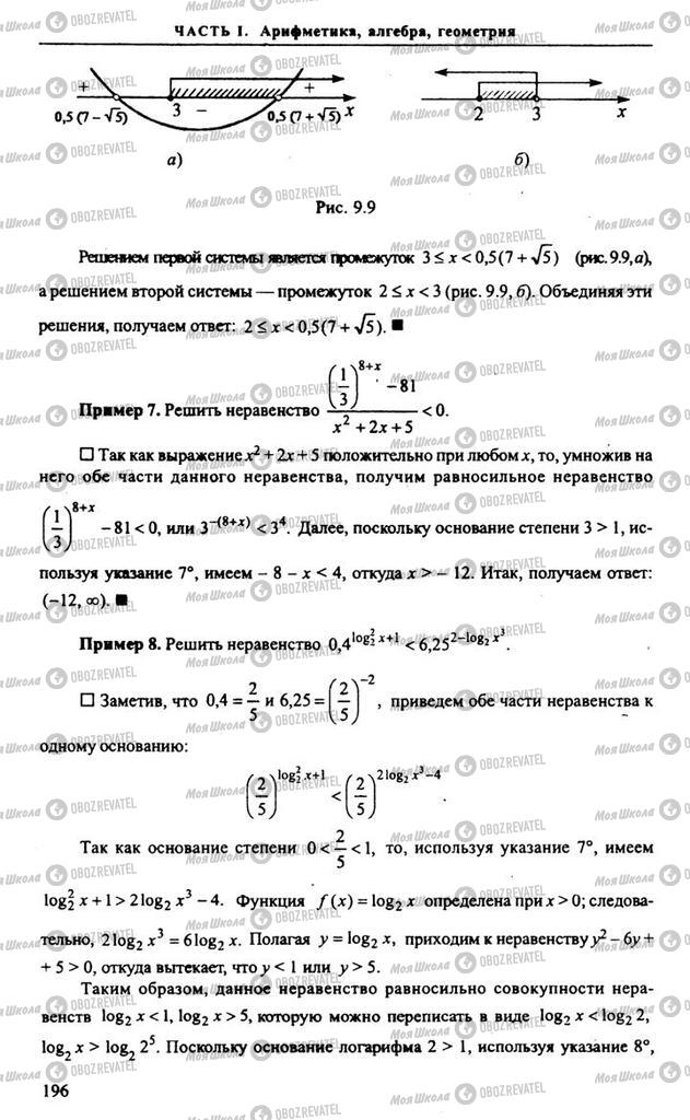 Підручники Алгебра 10 клас сторінка 196