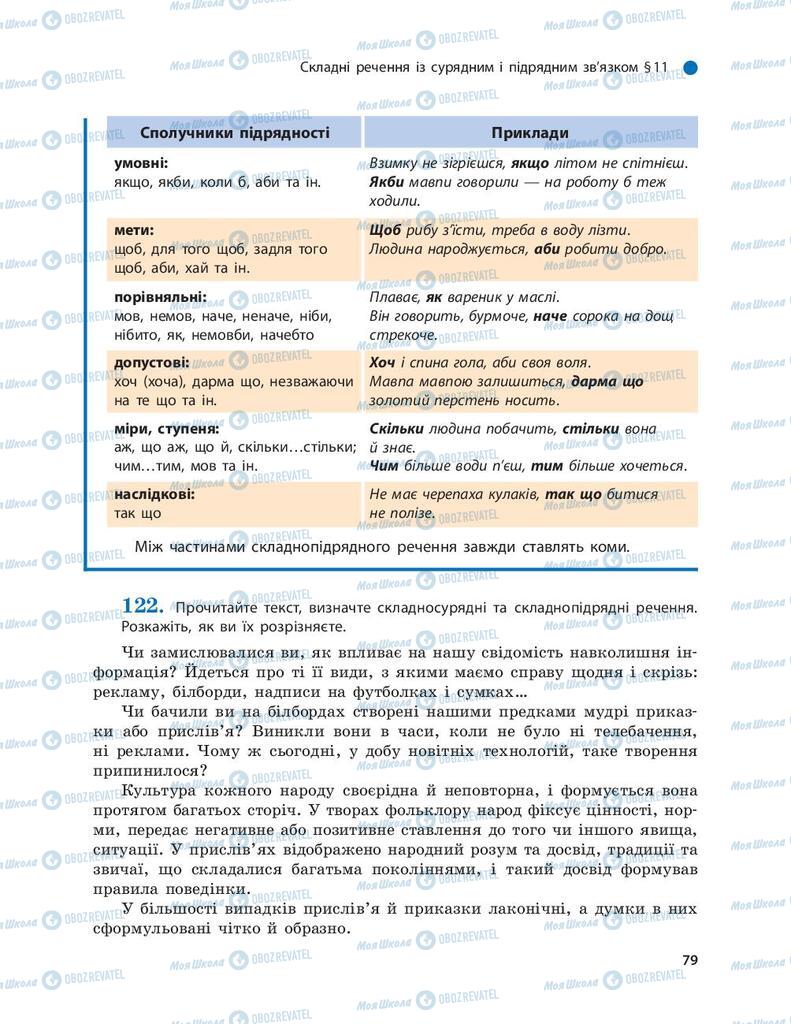 Підручники Українська мова 9 клас сторінка 79