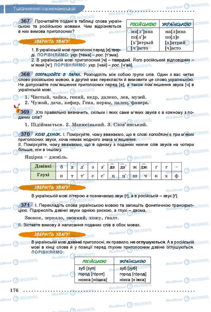 Учебники Укр мова 9 класс страница 176
