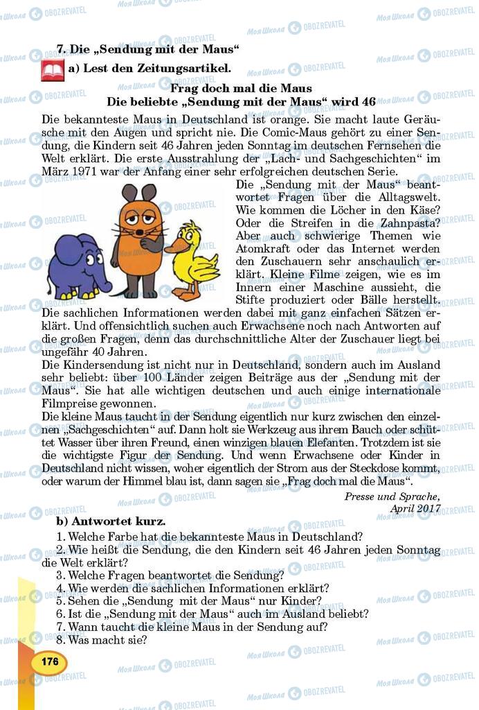 Підручники Німецька мова 9 клас сторінка 176