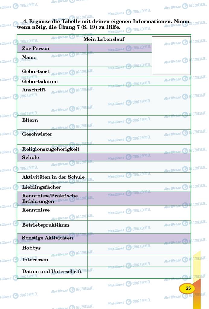 Учебники Немецкий язык 9 класс страница 25