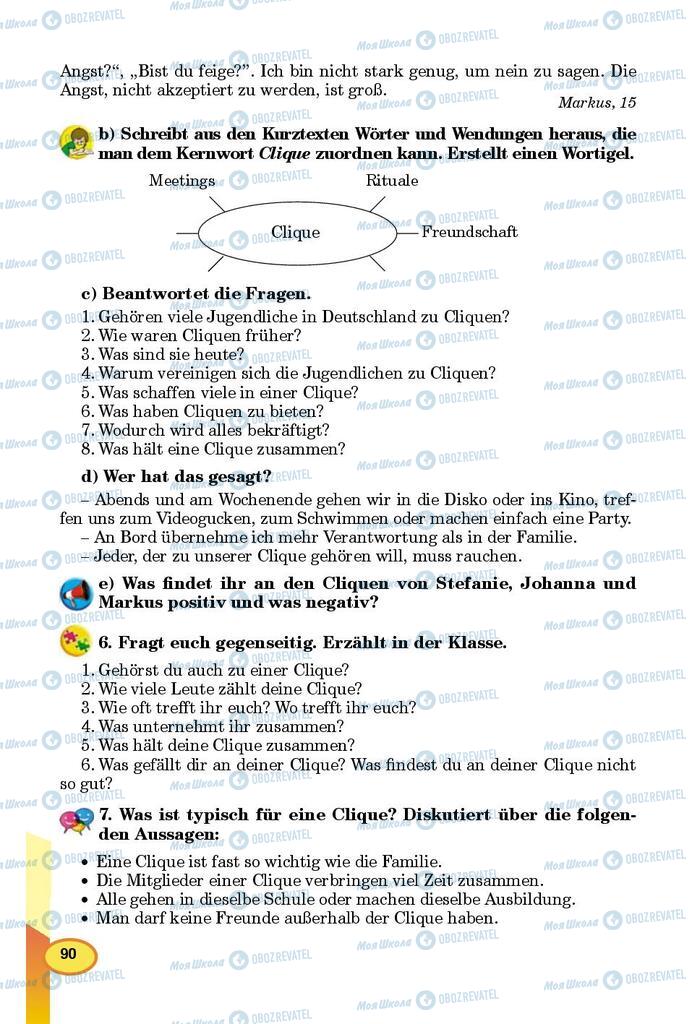 Підручники Німецька мова 9 клас сторінка 90