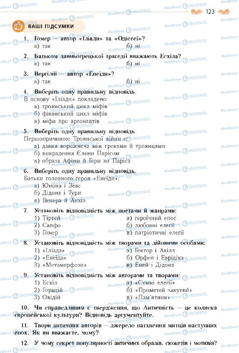 Учебники Зарубежная литература 8 класс страница  123