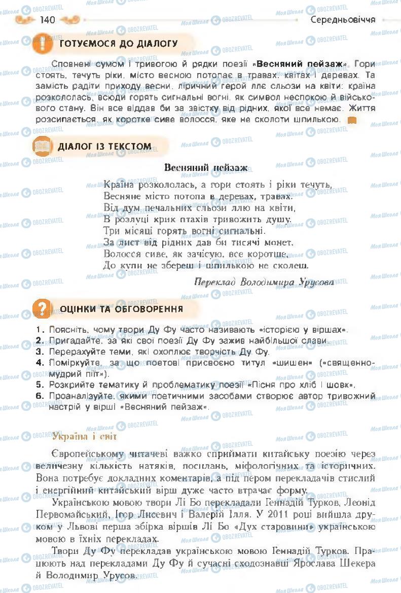 Учебники Зарубежная литература 8 класс страница 140