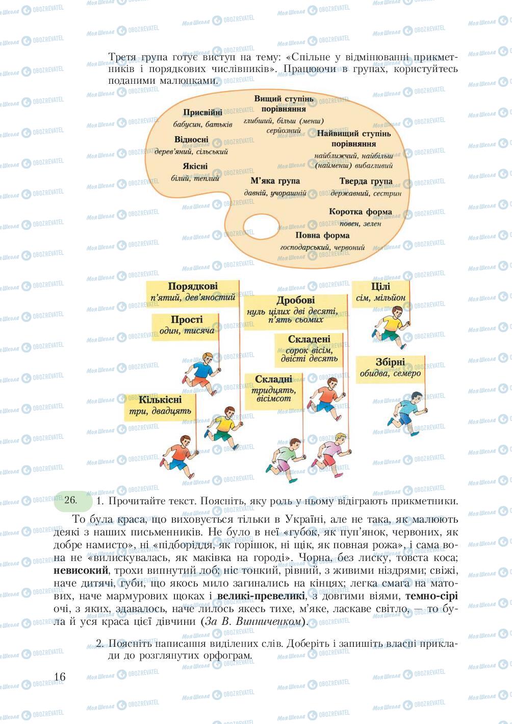 Учебники Укр мова 7 класс страница 16