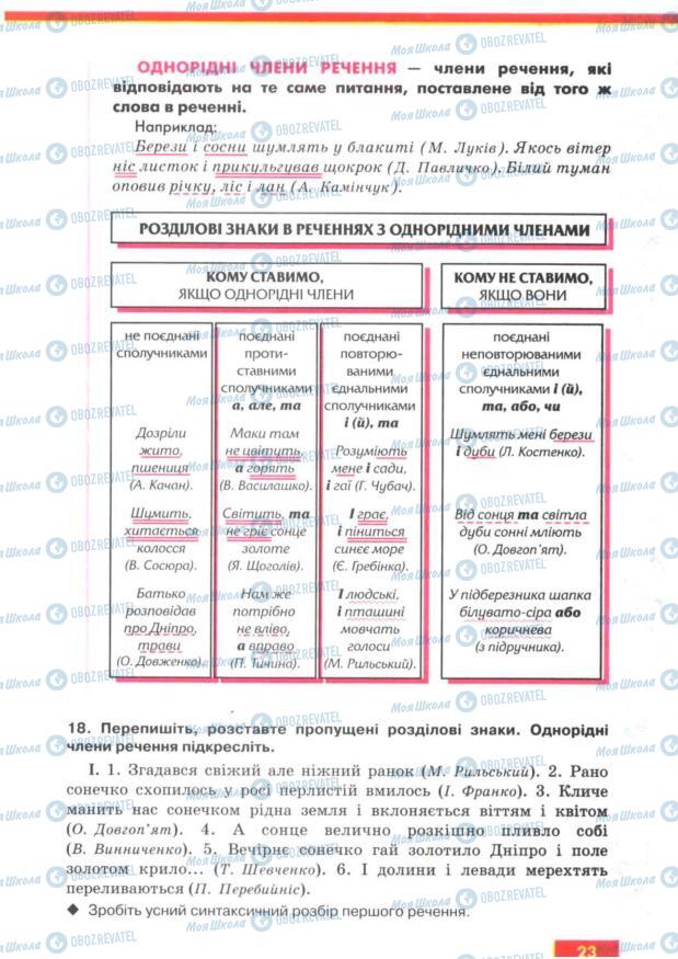 Учебники Укр мова 7 класс страница  23