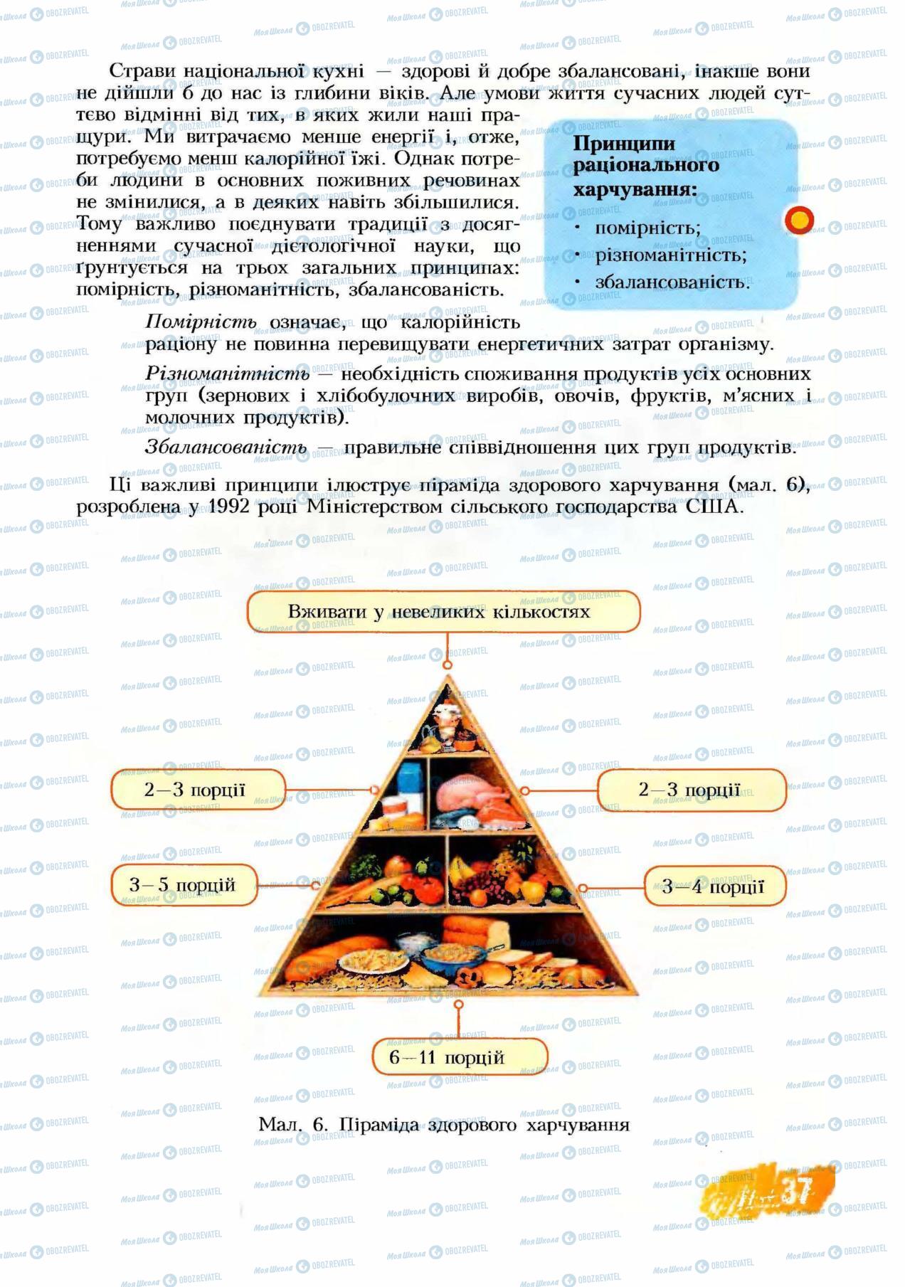 Підручники Основи здоров'я 8 клас сторінка  37