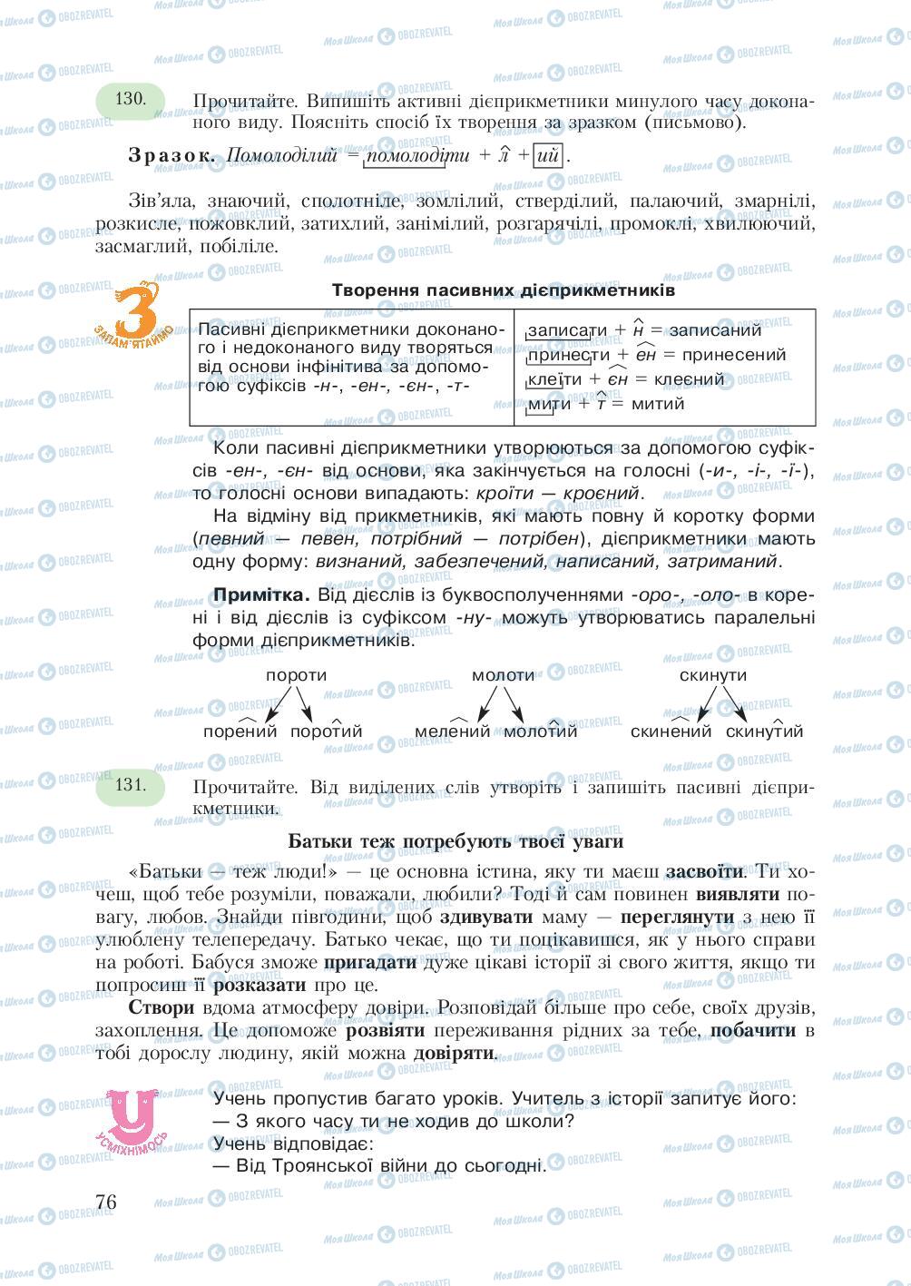 Учебники Укр мова 7 класс страница 76