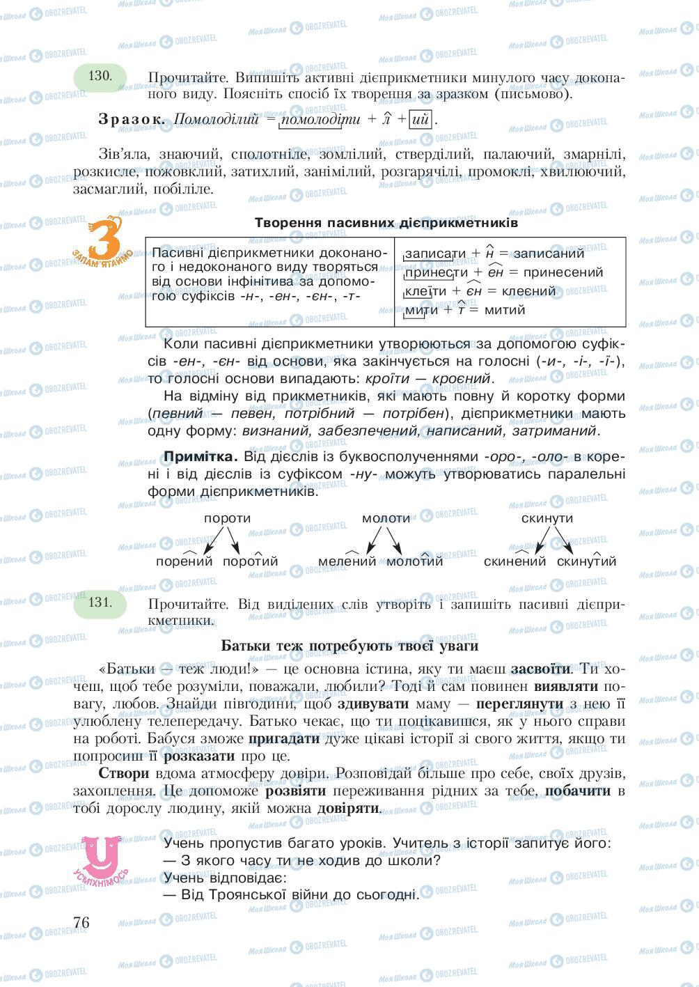 Підручники Українська мова 7 клас сторінка 76