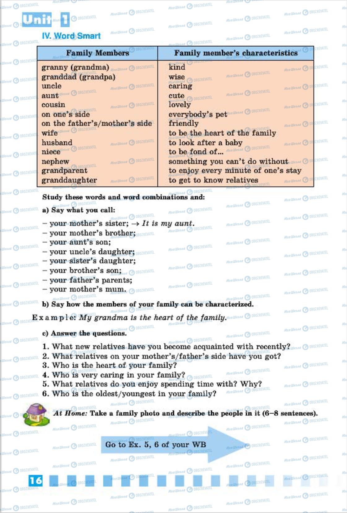 Підручники Англійська мова 7 клас сторінка 16