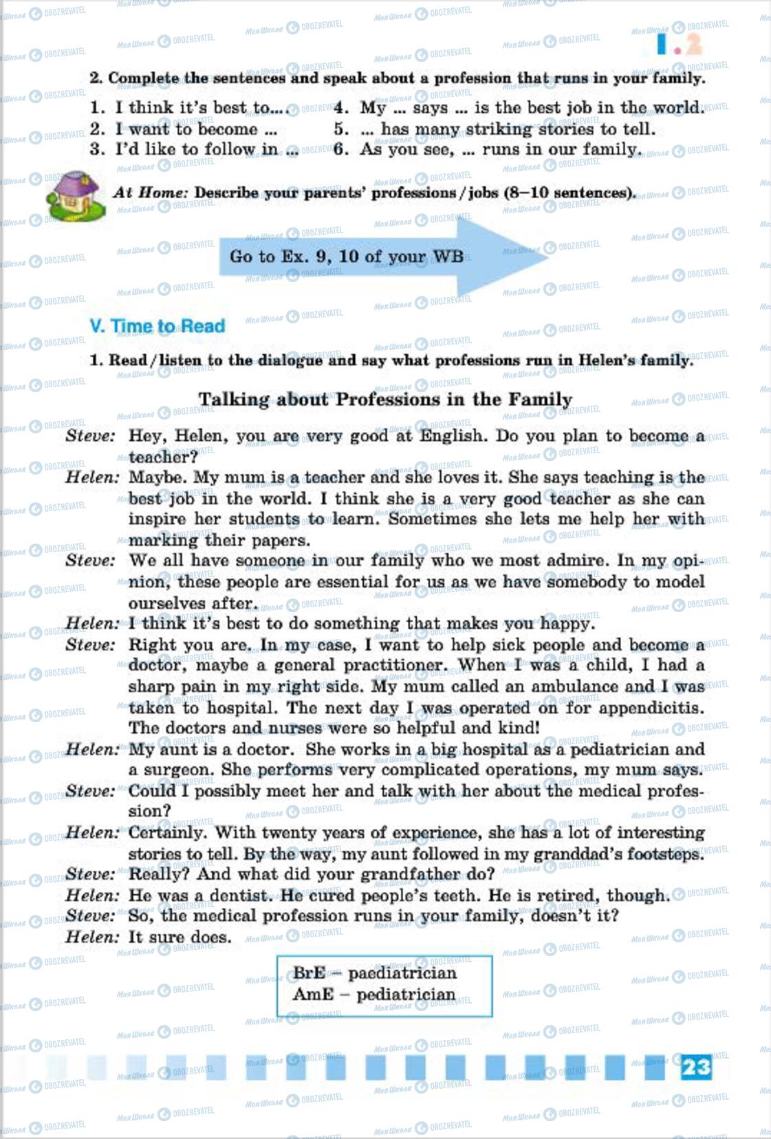 Підручники Англійська мова 7 клас сторінка 23