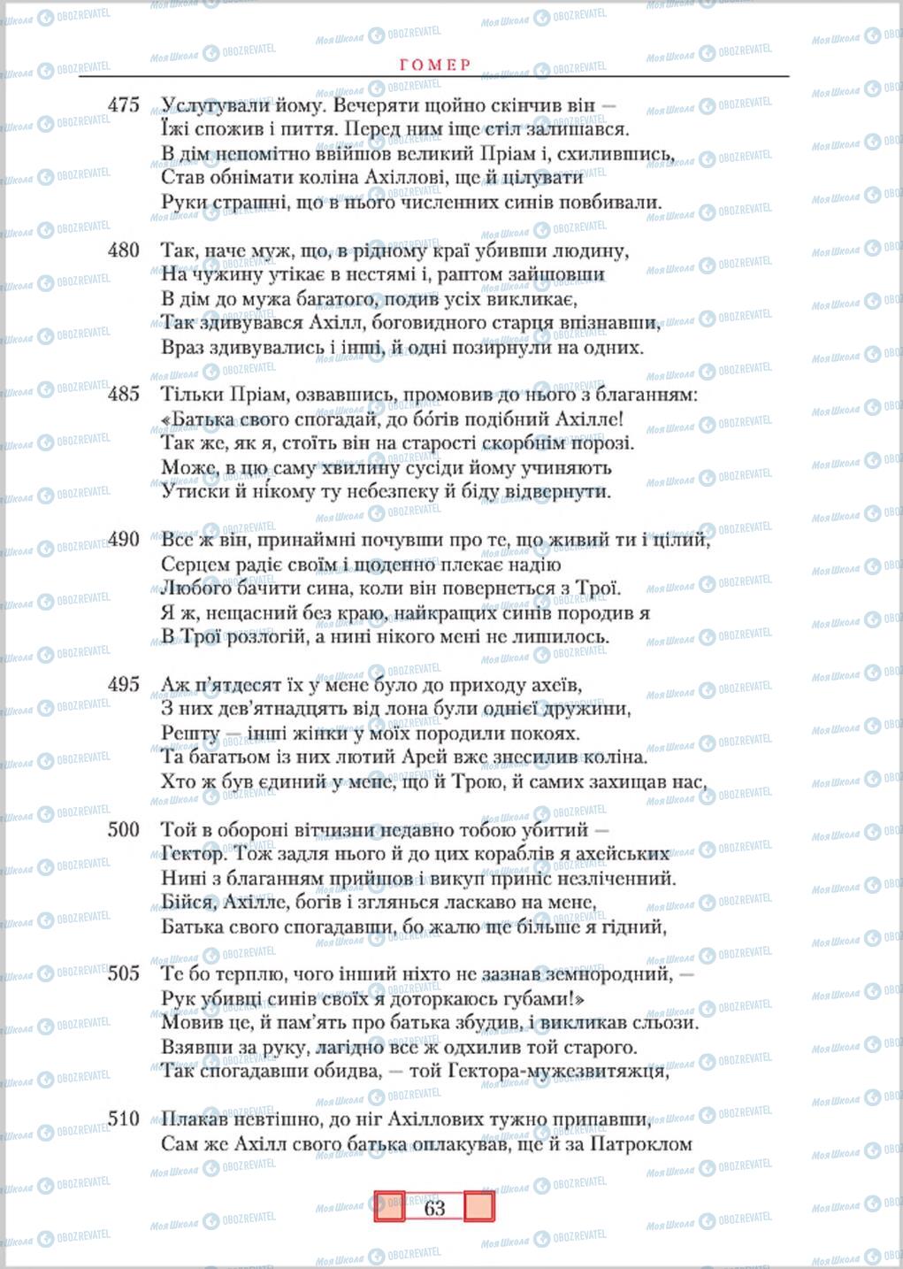 Учебники Зарубежная литература 8 класс страница  63