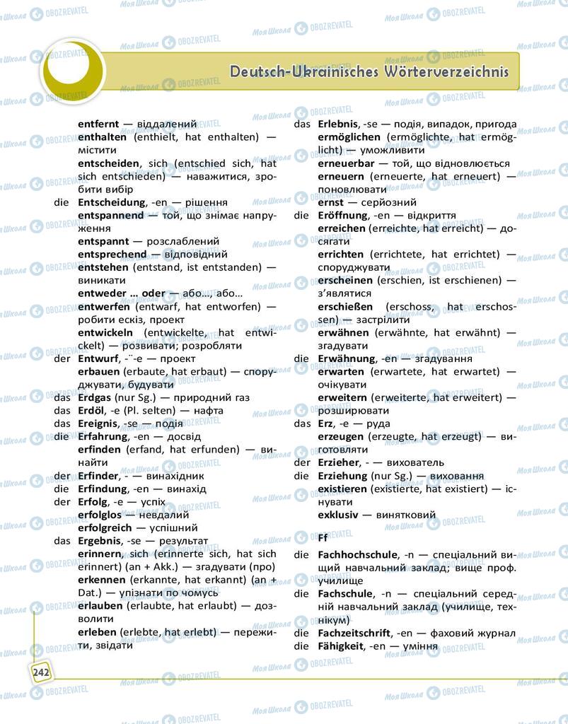Підручники Німецька мова 9 клас сторінка 242