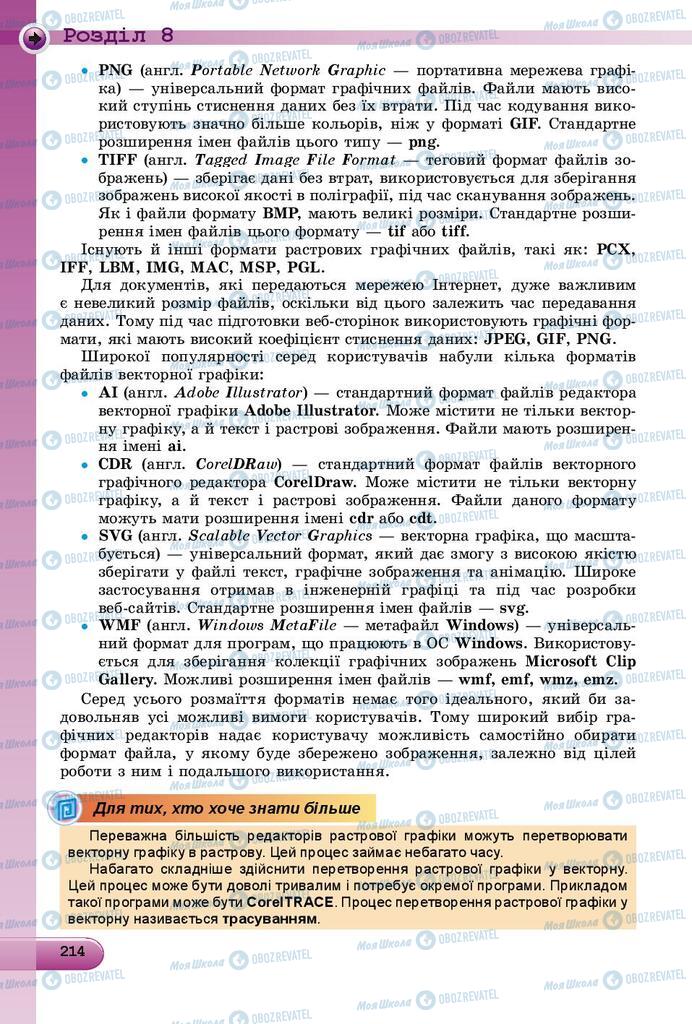 Підручники Інформатика 9 клас сторінка 214