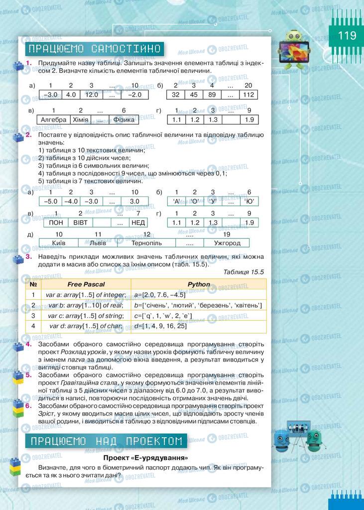 Підручники Інформатика 9 клас сторінка 119