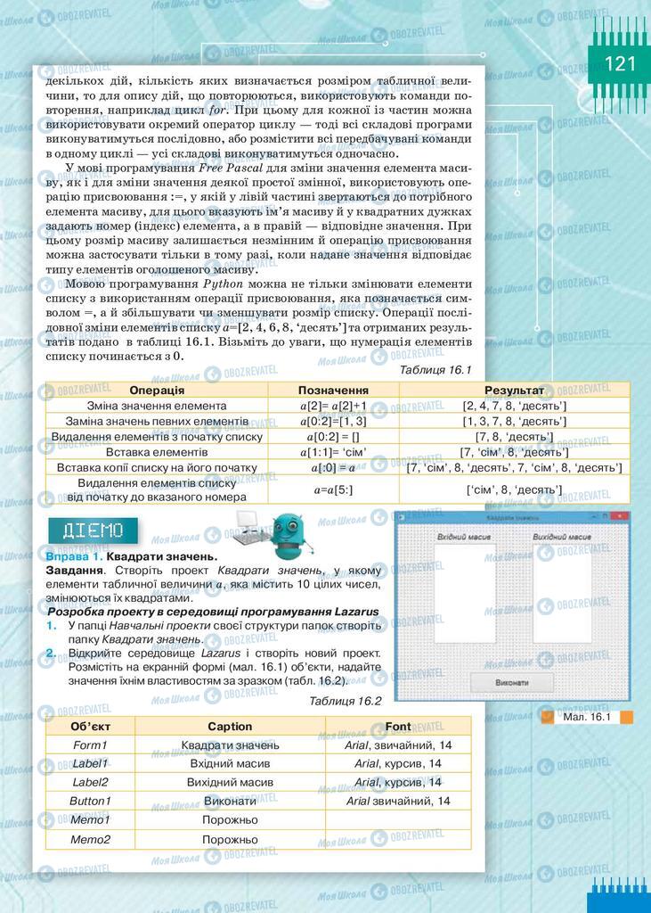 Учебники Информатика 9 класс страница 121