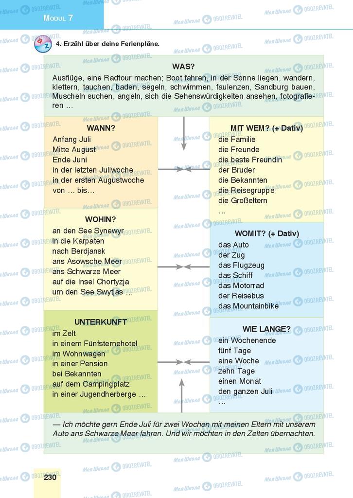 Підручники Німецька мова 9 клас сторінка 230