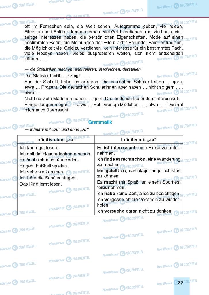 Підручники Німецька мова 9 клас сторінка 37