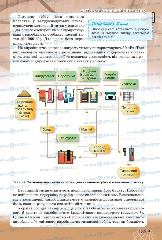 Підручники Географія 9 клас сторінка 133