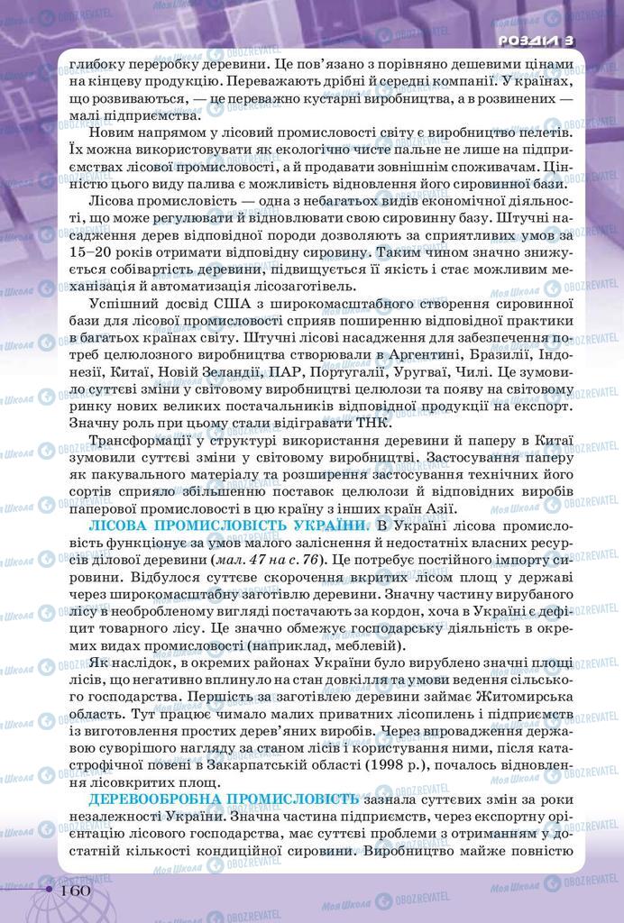 Підручники Географія 9 клас сторінка 160