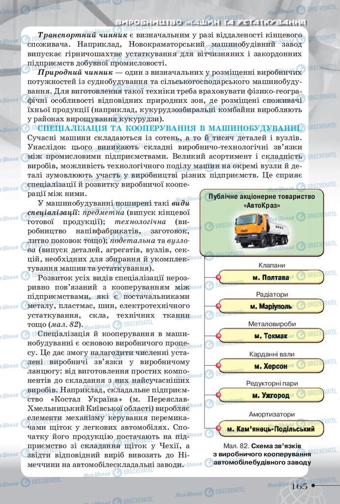 Підручники Географія 9 клас сторінка 165