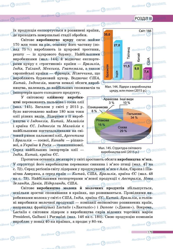 Підручники Географія 9 клас сторінка 179