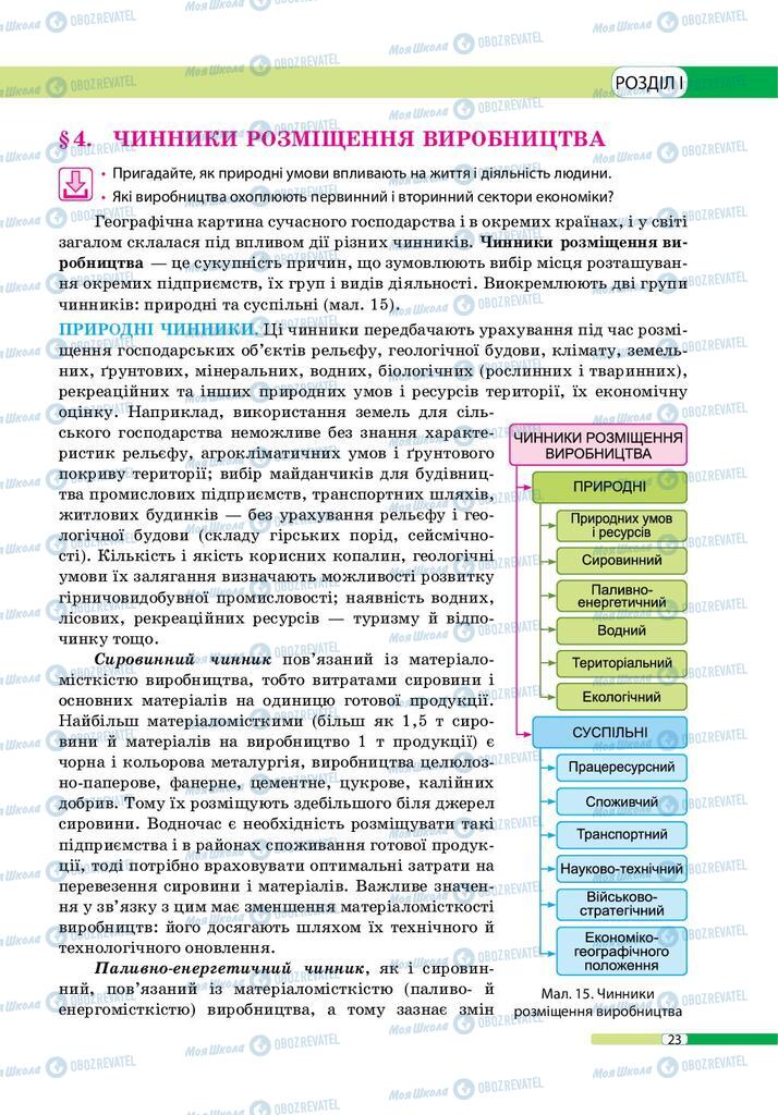 Підручники Географія 9 клас сторінка 23