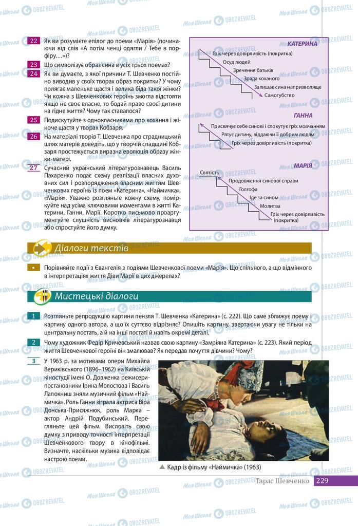 Підручники Українська література 9 клас сторінка 229