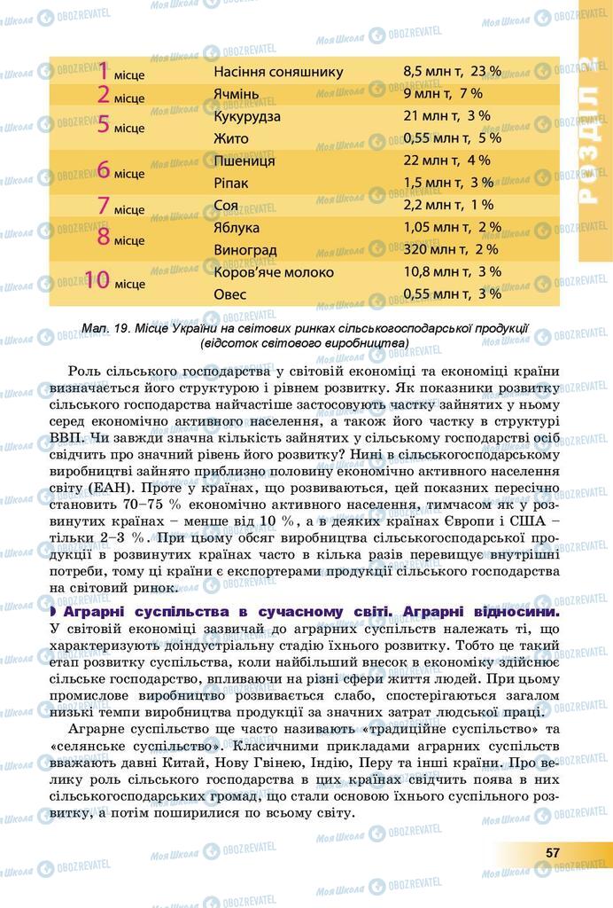 Підручники Географія 9 клас сторінка 57