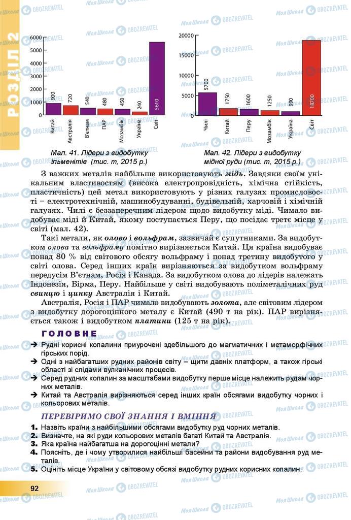 Підручники Географія 9 клас сторінка 92